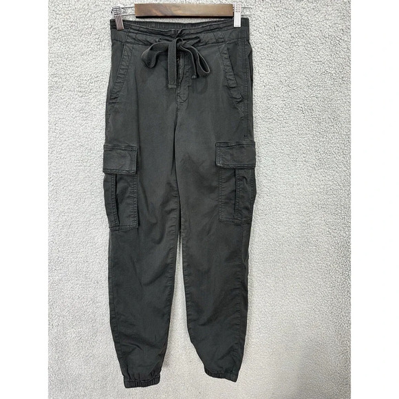 American Eagle Jogger Pants Womens 00 Black Cargo gorpcore y2k style 90s utility - Picture 1 of 6